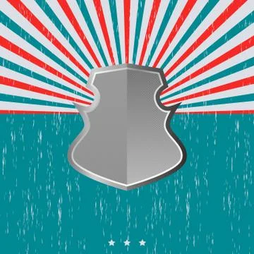 Vintage shield template Ilustração Stock