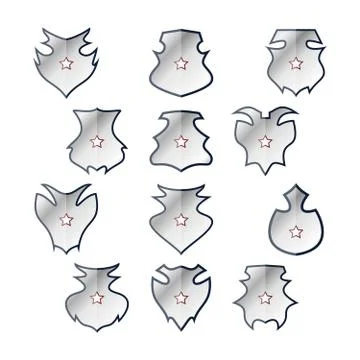 Vintage shield template Ilustración de archivo