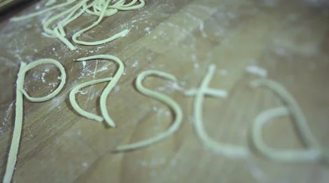 Vintage shot of script pasta. Stock Footage 35795500