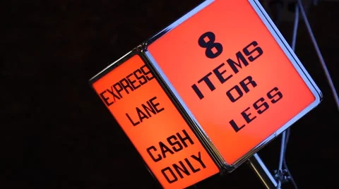 Vintage Sign Flickers Stock Footage 42197201