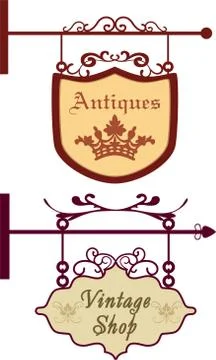 Vintage signs Stock Illustration
