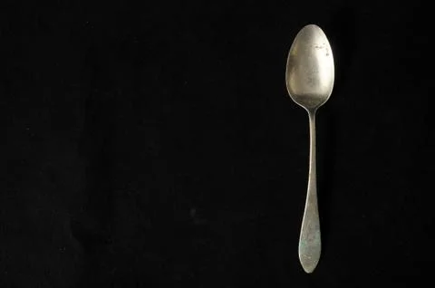 Vintage silver flatware Foto stock