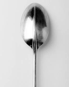 Vintage silver serving spoon Kitchen Utensil 写真素材