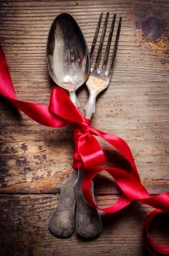 Vintage silverware Stock-Fotos