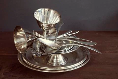 Vintage silverware Фото