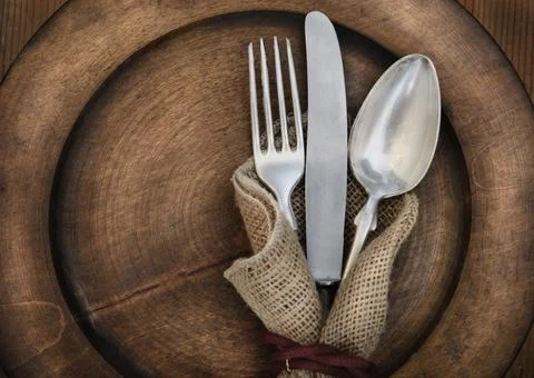 Vintage silverware Stock-Fotos