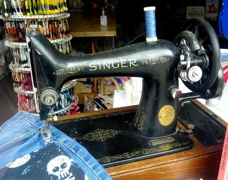 Vintage Singer Sewing Machine Foto stock