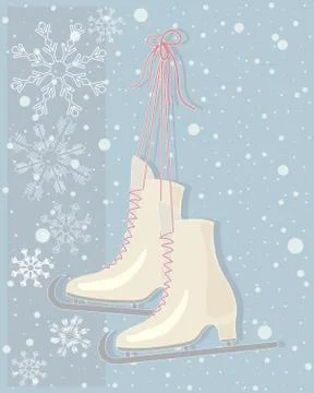 Vintage skates Stock Illustration