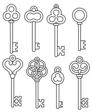 Vintage skeleton keys Stock Illustration