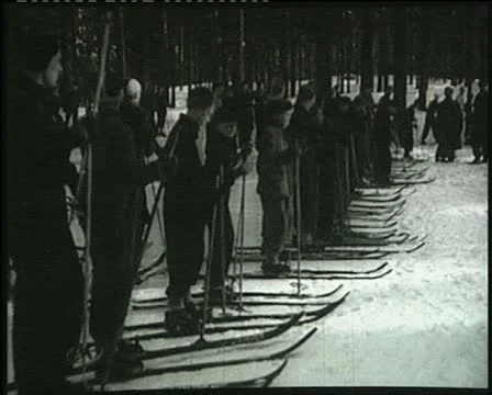 Vintage ski Stock Footage 10826646