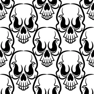 Vintage Skulls pattern. Stockillustratie