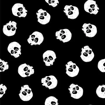 Vintage Skulls pattern. Template for your wallpaper, t-shirt, brand, apparel Stock-Illustration