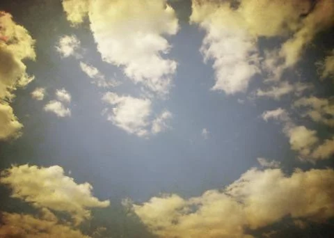 Vintage sky background, texture with the base of the sky. Stock Photos