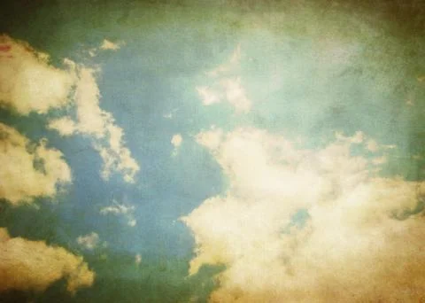 Vintage sky background, texture with the base of the sky. Stock Photos