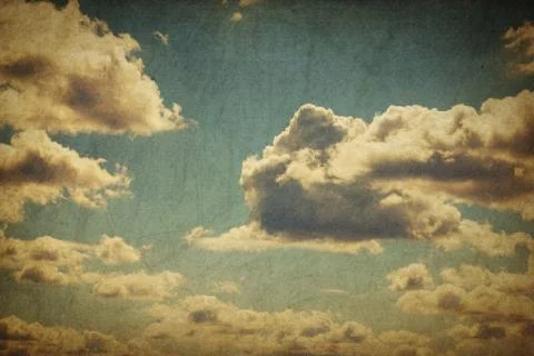 Vintage sky with clouds 스톡 일러스트