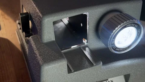 Vintage Slide Projector On Run Off Stock Footage 333345712