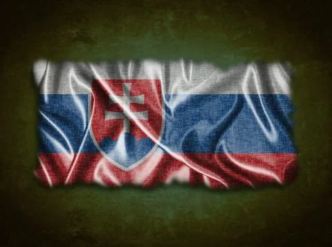 Vintage slovakia flag. Stock Illustration
