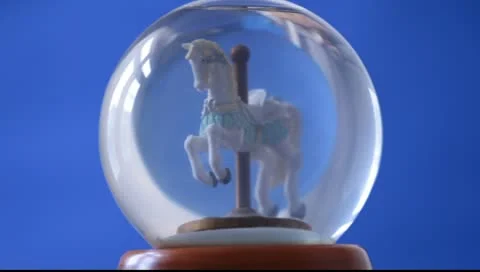 Vintage snowglobe Video stock 10566095