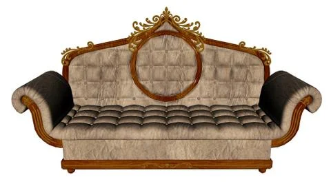 Vintage sofa - 3D render Stock Illustration