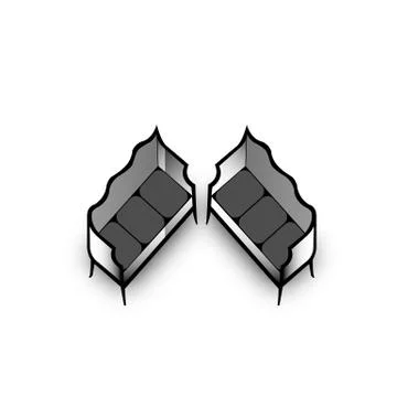  vintage sofa Stock Illustration