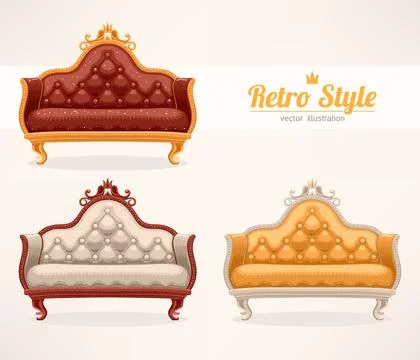 Vintage sofa Stock Illustration