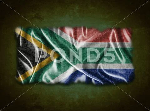 Vintage south africa flag. Stock Illustration