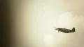 Vintage soviet war plane take-off from track at airport HD Footage