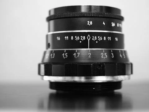 Vintage Sovietic lens Stock Photos