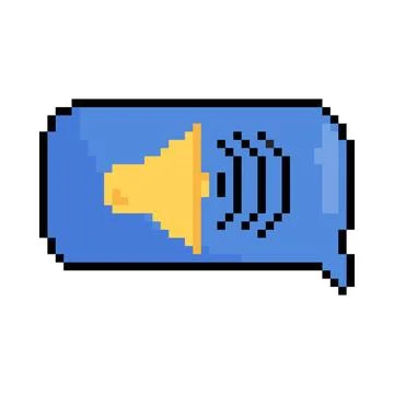 Vintage speech bubble icon. Pixel art object in 8 bit style. Retro 80s,90s .. Stock Illustration