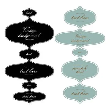 Vintage speech bubbles set Stock Illustration