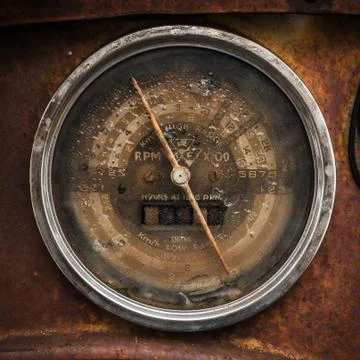 Vintage speedometer Stock Photos