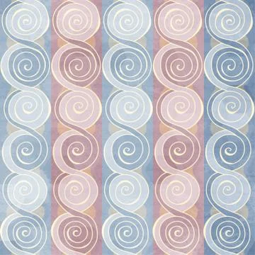 Vintage spiral seamless pattern Stock Illustration