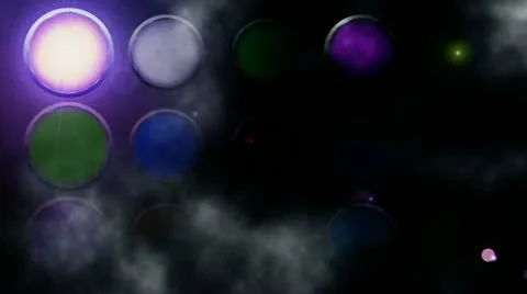 Vintage spotlights concert Flashes 17 Stock Footage