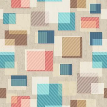 Vintage square seamless pattern with grunge effect イラスト素材