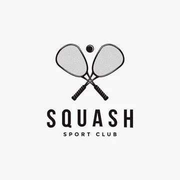 Vintage Squash logo icon vector on white background Stock Illustration