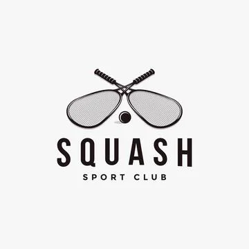 Vintage Squash logo icon vector on white background Stock Illustration