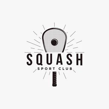 Vintage Squash logo icon vector on white background Stock Illustration
