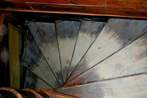 Vintage staircase down Stock Photos
