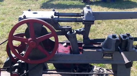Vintage Stationary Engine Vídeo Stock 30539479