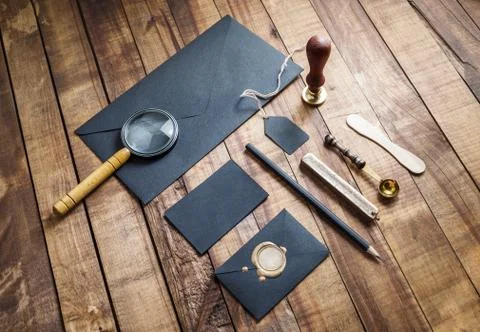 Vintage stationery elements Foto stock