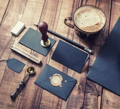Vintage stationery elements Foto stock
