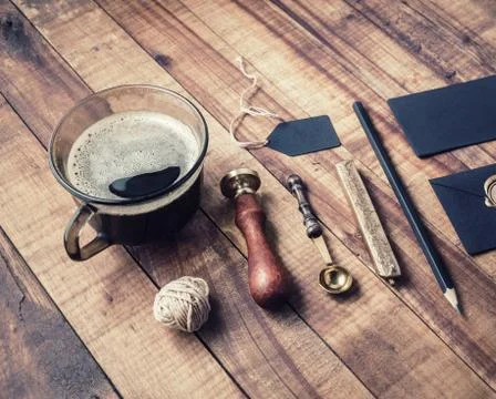 Vintage stationery elements Foto stock