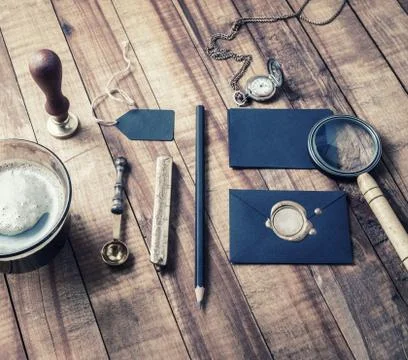 Vintage stationery elements Foto stock