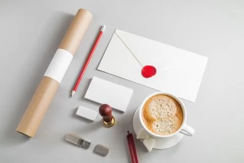 Vintage stationery elements 写真素材