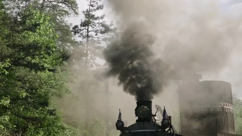 Vintage Steam Engine -Train 4k Stock Footage 76680174