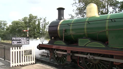 Vintage Steam Train Leaving Platform Stock Video Pond5