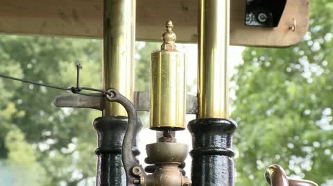 Vintage Steam Whistle Close Up, Great Audio Stock Footage