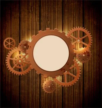 Vintage steampunk background Stock Illustration
