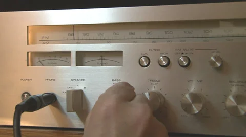 Vintage Stereo Amplifier Stock Footage 38588181