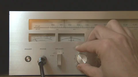 Vintage Stereo Amplifier Stock Footage 38588200